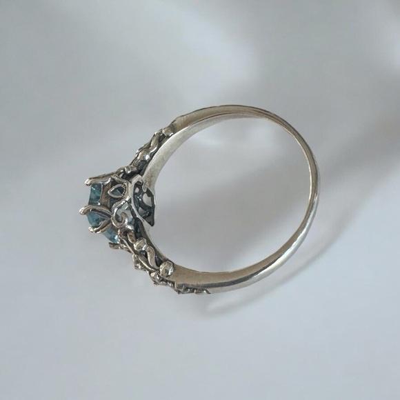 Sky Blue Topaz Sterling Silver Ring (9) - Picture 10 of 12